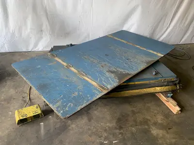 2000 LB  X  48" X 96" SOUTHWORTH ELECTRIC HYDRAULIC SCISSOR LIFT TABLE: STOCK #11539