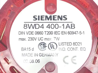 Used Siemens Red Signal Stack Light 230V 7W LOT OF 2 Light Source Equipment Michigan US | Maverick Industrial Sales #1395955