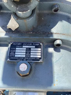 Unozawa-Gumi Rotary Vacuum Pump; TRK0653 10 Hp T152290