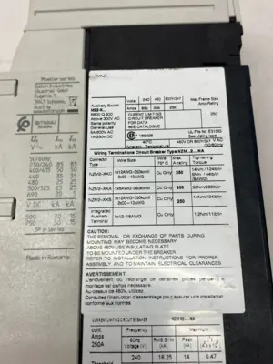 USED EATON MOLDED CASE CIRCUIT BREAKER 250A 3-POLE