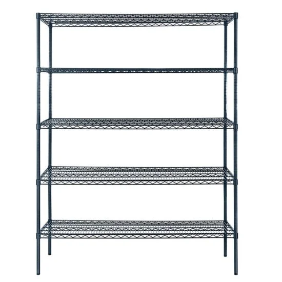 New | in-Stock Atosa New Atosa MWSSE186086 5-Shelf Epoxy Shelving Unit w/ 86" Posts (18"x60") - Slate Gray Racks/Shelving Illinois US | Falcon Restaurant Supply #1375549