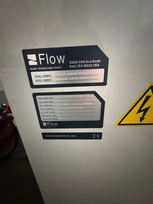 2021 FLOW MACH 200 4020-X5 WATER JET CUTTING, CNC | Wheeler Machinery Sales (8)