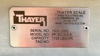 NEW 2020 THAYER SCALE PF-SC-S-4.5