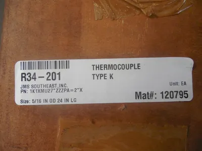 JMS 1K1XMU27"ZZZPA=2"X Type K Thermocouple New NIB