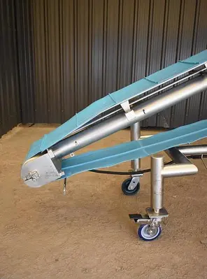 Used Belt Conveyor, 13’’ Wide X 115’’ Long, Variable Speed