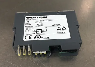 TURCK BL20-2DI-120/230VAC Digital Electronic Input Module 3D-30