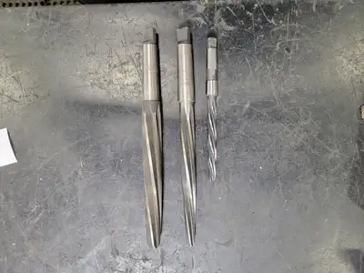 1/2", 13/16", 1-1/16" HSS Spiral Flute Taper Shank Reamer Set
