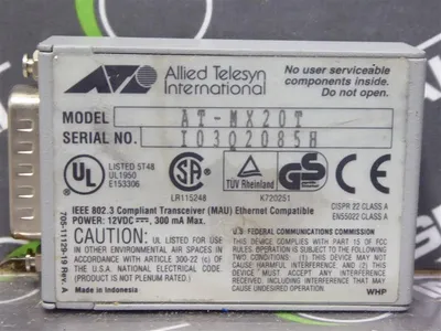 Allied Telesyn AT-MX20T CentreCOM Twisted Pair Transceiver Used