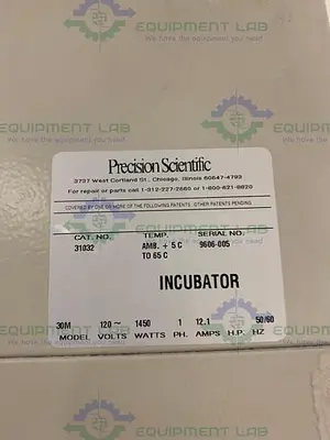 USED PRECISION 31032 HIGH CAPACITY MECHANICAL CONVECTION INCUBATOR 65°C 120V