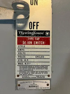 Used WESTINGHOUSE 456D-905-G06 Miscellaneous Equipment (Electrical & Power) | Surplus Asset Holdings #1197977