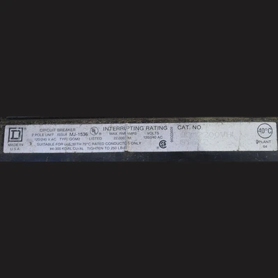 Square D 2 Pole 200 Amp Main Breakers