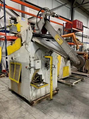 30,000 LBS X 36" PERFECTO COIL FEED LINE, COIL REEL UNCOILER & STRAIGHTENER: YOBRO #24871