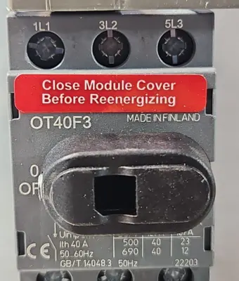 ABB OT40F3 Disconnect Switch 40A 3P (BIN411)