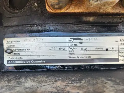 USED 2005 CUMMINS QSK19 CM500