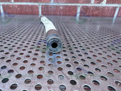 USED SANI-TECH 12" CHEMFLOUR FLUOROPOLYMER HOSE W/ 1/2" SANITARY FITTING