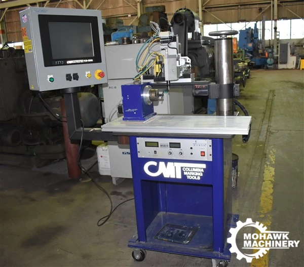 COLUMBIA MARKING TOOLS “DPS150-ST” CNC MARKING SYSTEM w/PCS2000 CNC PIVOT CONTROL - VERIFICATION - 80MM ROTATOR & ELECTRIC HEAD
