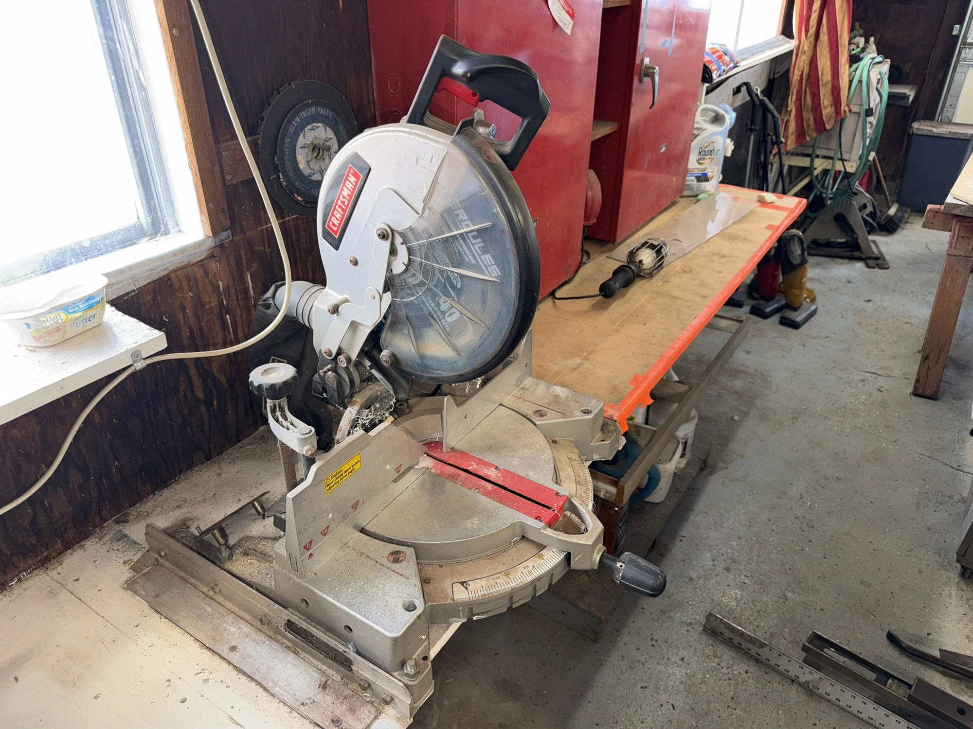 (1) Craftsman 12" compound miter saw, 120V, in working condition.