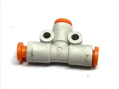USED SMC UNION TEE FITTING 5/32" PUSH-IN TUBE LOT OF 3
