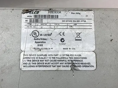 Used PELCO KBD300A Electrical Controls Ohio US | Surplus Asset Holdings #1462691