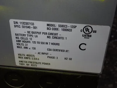 USED AMETEK 550EC312SP