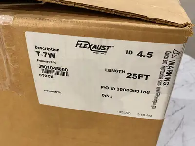 New | in-Stock Flexaust Flexible Tubing Exhaust Hose T-7W 4.5" ID Hoses Michigan US | Maverick Industrial Sales #1398408