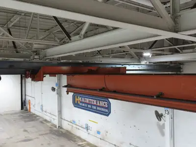 Cleveland Tramrail 3 Ton Underhung Bridge Crane 45' 10" Span Acco Wright Hoist
