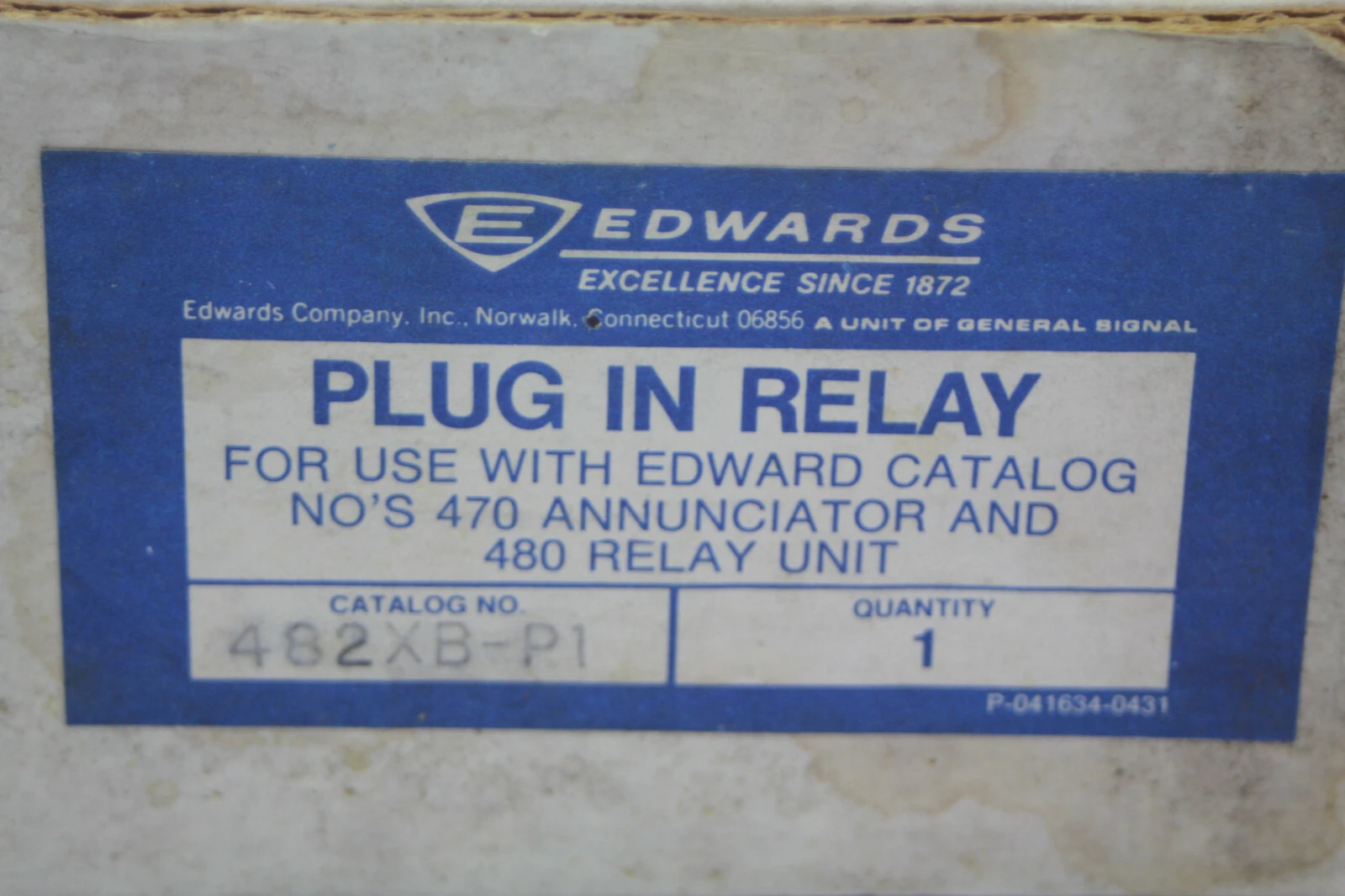 New | in-Stock Edwards 482XB-P1 Misc Electrical & Power Parts California US | Davliegogo LLC #1730176