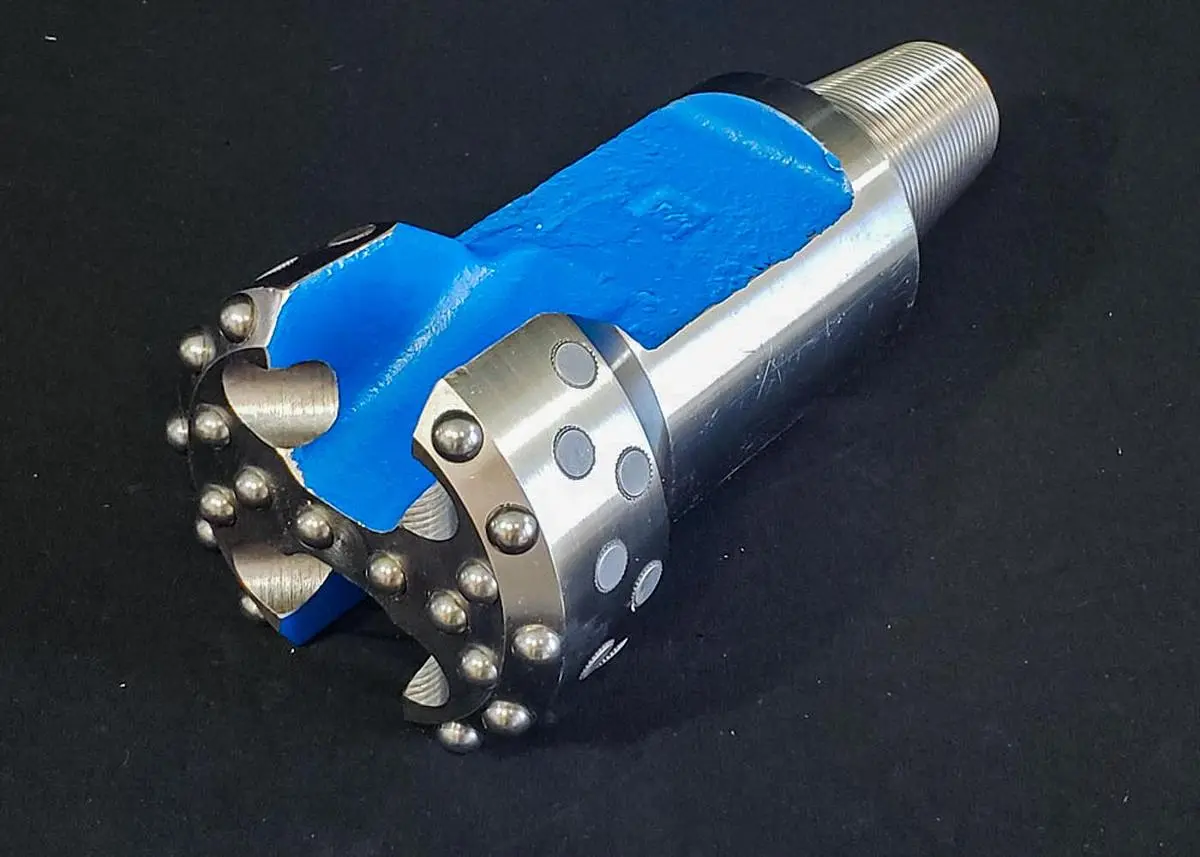 New | in-Stock TRIDENT SUPREME 10" FLAT FACE CARBIDE BUTTON CABLE TOOL DRILL BIT, 2-3/4" X 3-3/4" PIN CONNECTION Carbide Drills Pennsylvania US | East West Machinery & Drilling #1443370