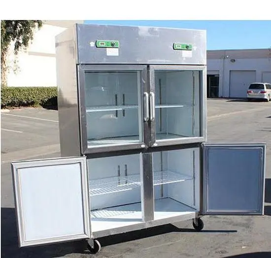 47" Half Door Dual Temperature Freezer Refrigerator commercial combination