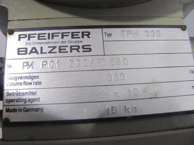 Used PFEIFFER BALZERS _UNKNOWN_ Blowers | OCO Industrial #1634781