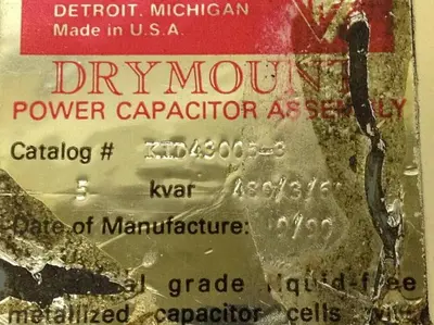 Used MYRON ZUCKER KID43005-3 Capacitors Michigan US | Ideal Machinery #1275186
