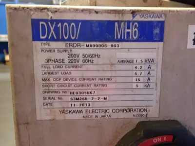 USED 2013 YASKAWA MOTOMAN MH6