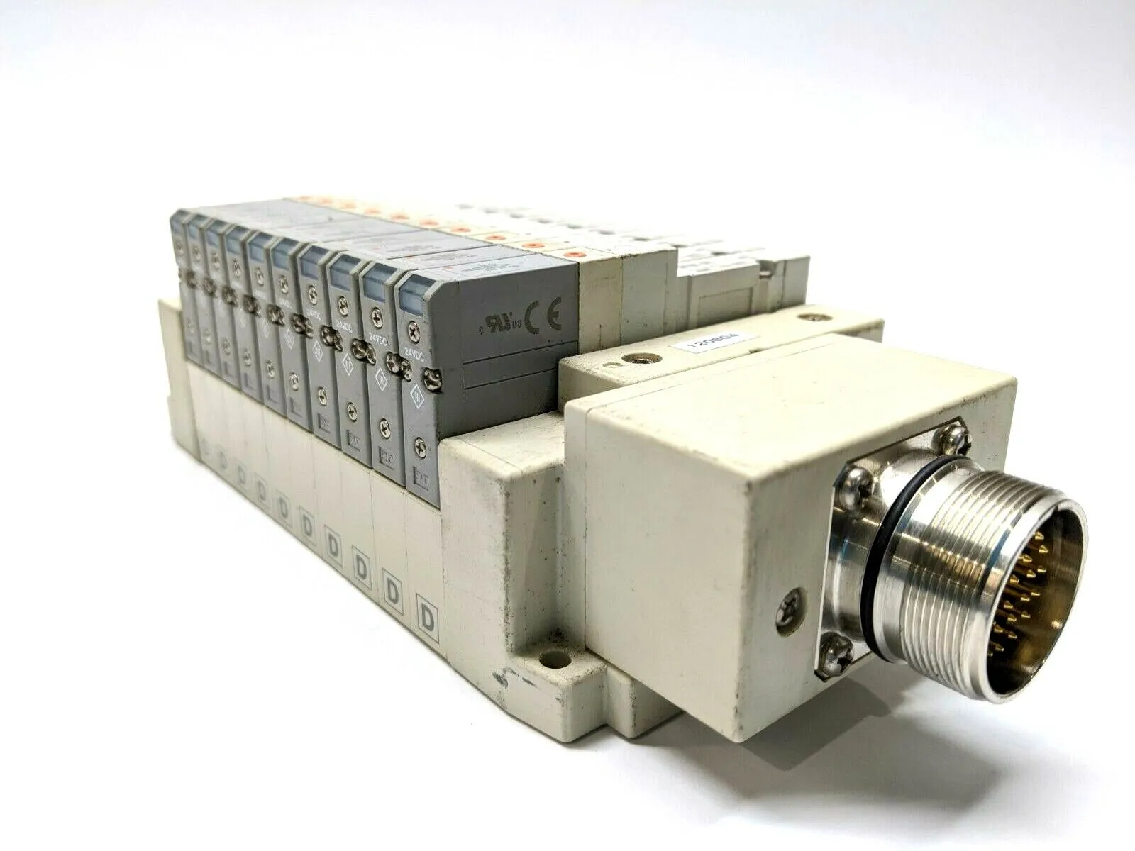 SS5V1-W10CD-10U-N3 SV1100-5FU | SMC SS5V1-W10CD-10U-N3 Manifold w/ 10) SV1100-5FU Solenoids - Used