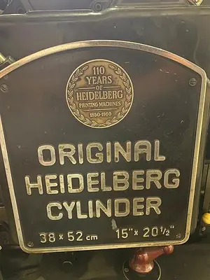 Heidleberg Cylinder 15" x 20"