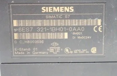 USED SIEMENS 6ES7-321-1BH01-0AA0 I/O MODULE 6ES73211BH010AA0
