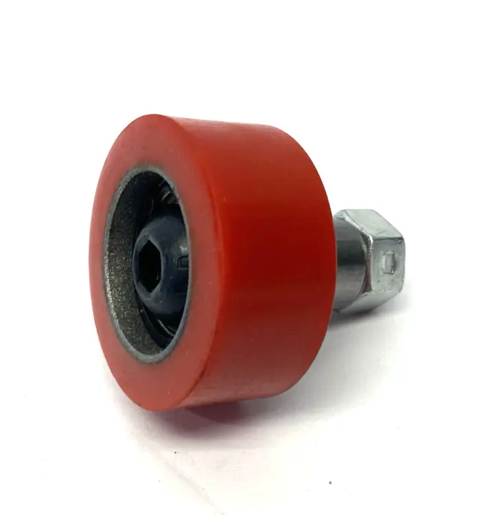 New | in-Stock None Abrasion-Resistant Threaded-Stud Idler Roller, 80A Red Hard Durom Construction Equipment Parts Michigan US | Maverick Industrial Sales #1396756