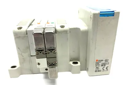 V5QC11-03N3FD2-S | SMC  Base Manifold w/ EX260-SEC1 EtherCAT Class 2 Output - Used