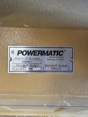 Used 2011 POWERMATIC "209HH-1" Woodworking Planers Texas US | MachineryMax #1320499
