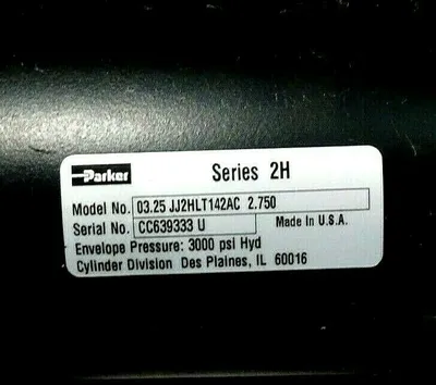 NEW PARKER 03.25 JJ2HLT142AC 2.750 CYLINDER SER.2H 0325JJ2HLT142AC2750