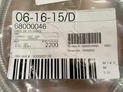 Cable 26 L/C Digitol 06-16-15/D, 68000046