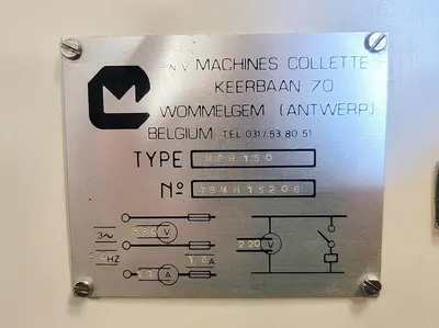 USED COLLETTE MPH-150