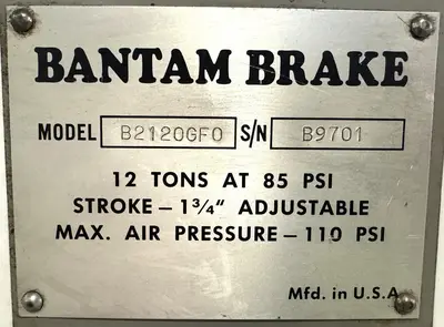 Used BANTAM _UNKNOWN_ Press Brakes Ohio US | CW WOOD MACHINERY #1369368