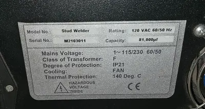 USED HYBROCO STUD WELDER