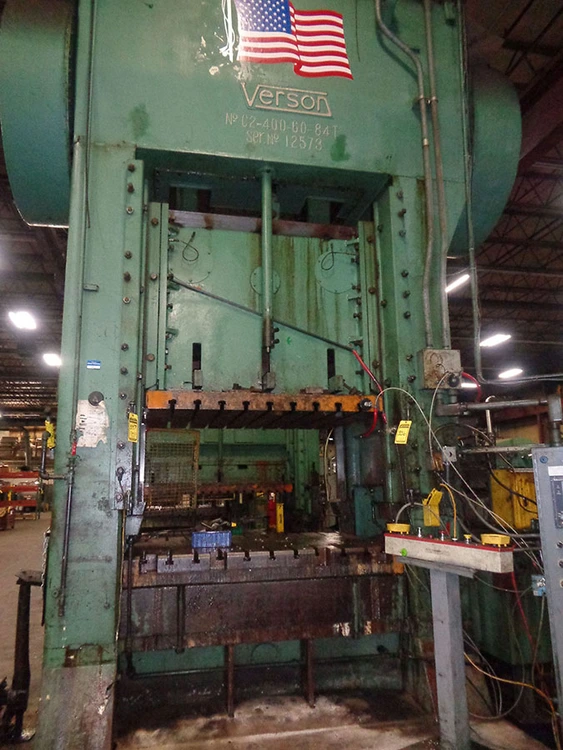 Used 1954 VERSON C2-400-60-84T Straight Side Presses Ohio US | G-2000, Inc. 1 #178353