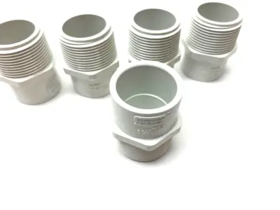 USED SPEARS REDUCER ADAPTER PCV SCH40 1-1/4" X 1" WHITE
