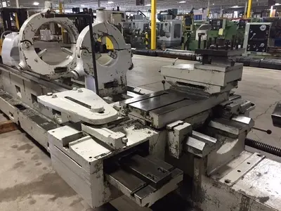37"/50" x 210" MEUSER GEARED HEAD GAP BED ENGINE LATHE