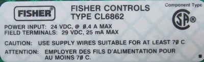 USED FISHER ROSEMOUNT CL6862X1-A2 PANEL RED SINGLE ENDED ANALOG INPUT CL6862X1A2