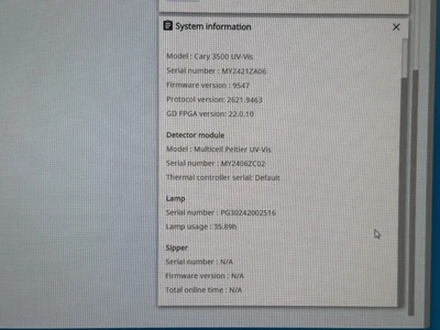 Used Agilent G9864A , G9889A Spectrophotometer (UV-Vis, Fluor) Missouri US | BioLabTek #1319935