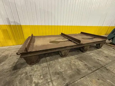 40,000 LBS (20 TON) x 14' x 6' PORTABLE DIE TRANSFER CART, RUBBER TIRE: STOCK #23620