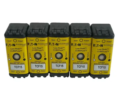 NEW BUSSMANN TCF15 FUSES LOT OF 5